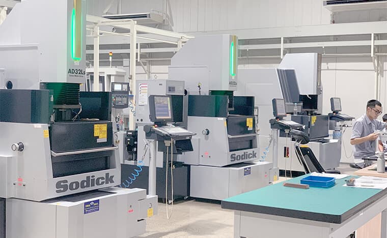 Sodick AD32Ls EDM machines on the production floor